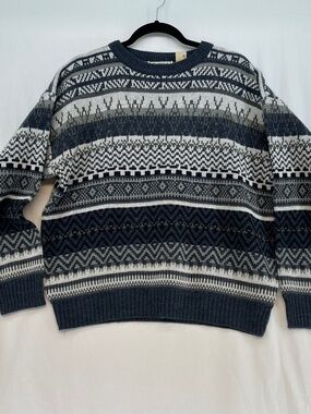 Mark’s Work Wearhouse Knit Sweater Blue Gray Women’s XL - VINTAGE